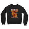 Miami Basketball Throwback Mascot Midweight French Terry Crewneck Sweatshirt-Black-Allegiant Goods Co. Vintage Sports Apparel