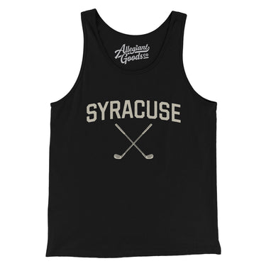 Syracuse Golf Men/Unisex Tank Top-Black-Allegiant Goods Co. Vintage Sports Apparel