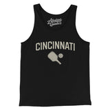 Cincinnati Pickleball Men/Unisex Tank Top-Black-Allegiant Goods Co. Vintage Sports Apparel
