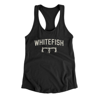 Whitefish Cycling Women's Racerback Tank-Black-Allegiant Goods Co. Vintage Sports Apparel