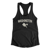 Washington Pickleball Women's Racerback Tank-Black-Allegiant Goods Co. Vintage Sports Apparel
