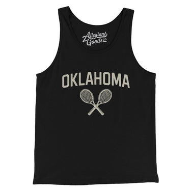 Oklahoma Tennis Men/Unisex Tank Top-Black-Allegiant Goods Co. Vintage Sports Apparel