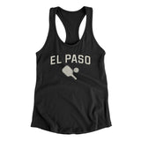 El Paso Pickleball Women's Racerback Tank-Black-Allegiant Goods Co. Vintage Sports Apparel