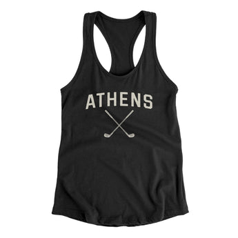 Athens Golf Women's Racerback Tank-Black-Allegiant Goods Co. Vintage Sports Apparel