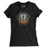 Boulder Colorado Retro Badge Women's T-Shirt-Black-Allegiant Goods Co. Vintage Sports Apparel