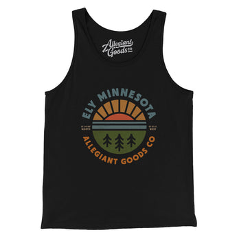 Ely Minnesota Retro Badge Men/Unisex Tank Top-Allegiant Goods Co. Vintage Sports Apparel
