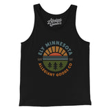 Ely Minnesota Retro Badge Men/Unisex Tank Top-Black-Allegiant Goods Co. Vintage Sports Apparel