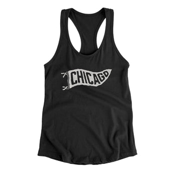 Chicago Pennant Women's Racerback Tank-Allegiant Goods Co. Vintage Sports Apparel