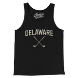 Delaware Golf Men/Unisex Tank Top-Black-Allegiant Goods Co. Vintage Sports Apparel