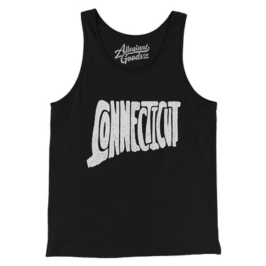Connecticut State Shape Text Men/Unisex Tank Top-Allegiant Goods Co. Vintage Sports Apparel