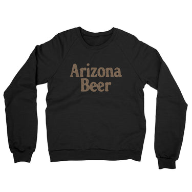 Arizona Beer Midweight French Terry Crewneck Sweatshirt-Black-Allegiant Goods Co. Vintage Sports Apparel