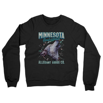 Minnesota Basketball Throwback Mascot Midweight French Terry Crewneck Sweatshirt-Allegiant Goods Co. Vintage Sports Apparel