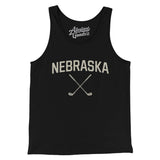 Nebraska Golf Men/Unisex Tank Top-Black-Allegiant Goods Co. Vintage Sports Apparel