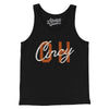 Cincy Oh Overprinted Men/Unisex Tank Top-Black-Allegiant Goods Co. Vintage Sports Apparel