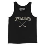 Des Moines Golf Men/Unisex Tank Top-Black-Allegiant Goods Co. Vintage Sports Apparel