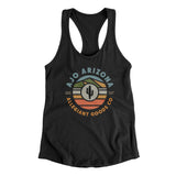 Ajo Arizona Retro Badge Women's Racerback Tank-Black-Allegiant Goods Co. Vintage Sports Apparel