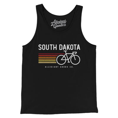 South Dakota Cycling Men/Unisex Tank Top-Black-Allegiant Goods Co. Vintage Sports Apparel