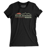 Palm Springs Mountain Sunset Women's T-Shirt-Black-Allegiant Goods Co. Vintage Sports Apparel
