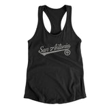 San Antonio Vintage Script Women's Racerback Tank-Allegiant Goods Co. Vintage Sports Apparel
