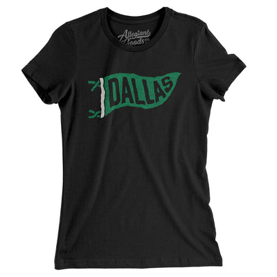 Dallas Pennant Women's T-Shirt-Black-Allegiant Goods Co. Vintage Sports Apparel