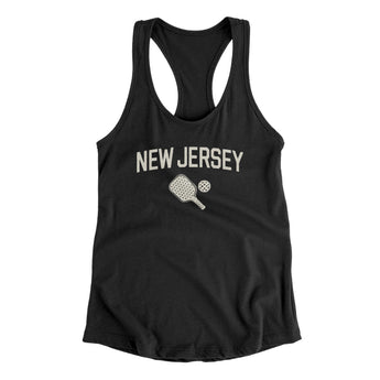 New Jersey Pickleball Women's Racerback Tank-Black-Allegiant Goods Co. Vintage Sports Apparel