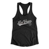 Las Vegas Vintage Script Women's Racerback Tank-Allegiant Goods Co. Vintage Sports Apparel