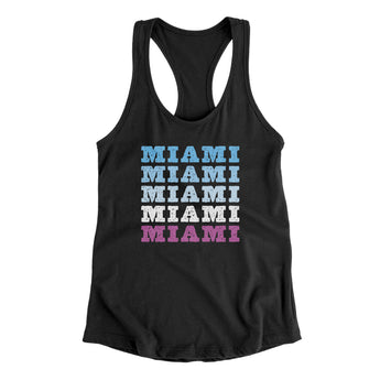 Miami Repeat Women's Racerback Tank-Allegiant Goods Co. Vintage Sports Apparel