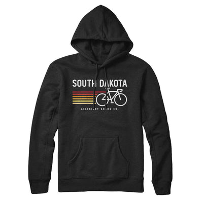 South Dakota Cycling Hoodie-Black-Allegiant Goods Co. Vintage Sports Apparel