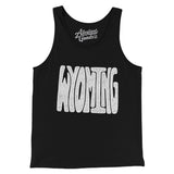Wyoming State Shape Text Men/Unisex Tank Top-Black-Allegiant Goods Co. Vintage Sports Apparel