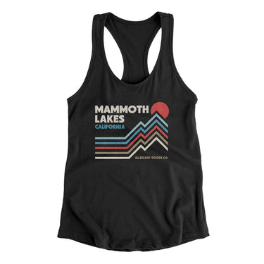 Mammoth Lakes California Women's Racerback Tank-Black-Allegiant Goods Co. Vintage Sports Apparel