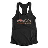 Scottsdale Mountain Sunset Women's Racerback Tank-Black-Allegiant Goods Co. Vintage Sports Apparel