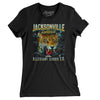 Jacksonville Football Throwback Mascot Women's T-Shirt-Black-Allegiant Goods Co. Vintage Sports Apparel