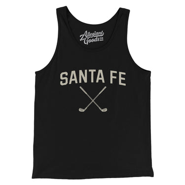 Santa Fe Golf Men/Unisex Tank Top-Black-Allegiant Goods Co. Vintage Sports Apparel