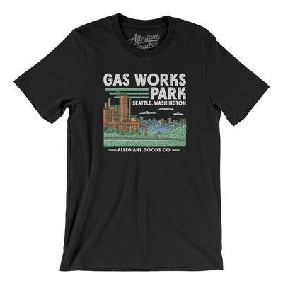Gas Works Park Men/Unisex T-Shirt-Black-Allegiant Goods Co. Vintage Sports Apparel