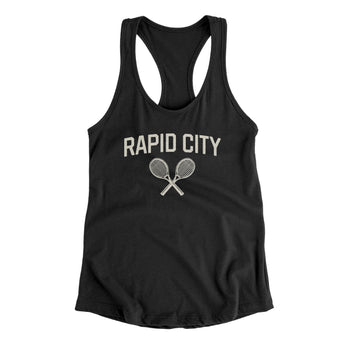 Rapid City Tennis Women's Racerback Tank-Black-Allegiant Goods Co. Vintage Sports Apparel