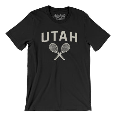 Utah Tennis Men/Unisex T-Shirt-Black-Allegiant Goods Co. Vintage Sports Apparel