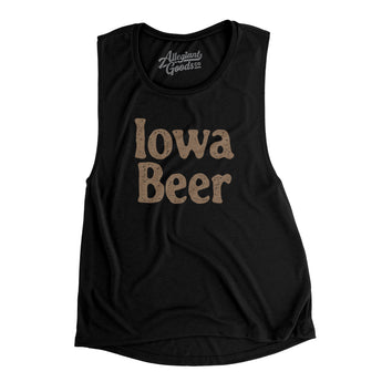 Iowa Beer Women's Flowey Scoopneck Muscle Tank-Allegiant Goods Co. Vintage Sports Apparel