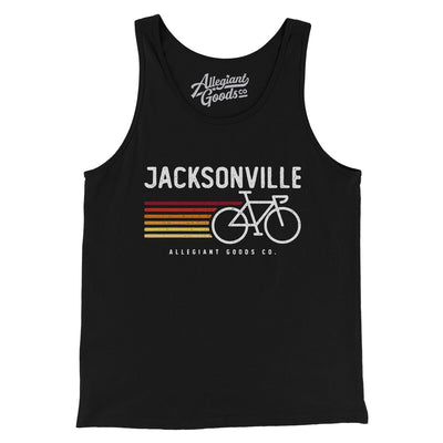Jacksonville Cycling Men/Unisex Tank Top-Black-Allegiant Goods Co. Vintage Sports Apparel