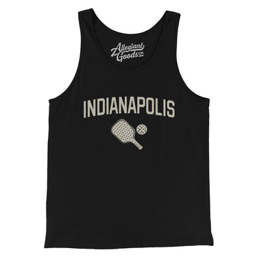 Indianapolis Pickleball Men/Unisex Tank Top-Black-Allegiant Goods Co. Vintage Sports Apparel