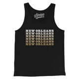 New Orleans Repeat Men/Unisex Tank Top-Black-Allegiant Goods Co. Vintage Sports Apparel