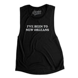 I've Been To New Orleans Women's Flowey Scoopneck Muscle Tank-Black-Allegiant Goods Co. Vintage Sports Apparel