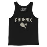 Phoenix Pickleball Men/Unisex Tank Top-Black-Allegiant Goods Co. Vintage Sports Apparel