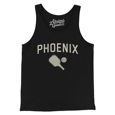 Phoenix Pickleball Men/Unisex Tank Top-Black-Allegiant Goods Co. Vintage Sports Apparel