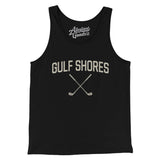Gulf Shores Golf Men/Unisex Tank Top-Black-Allegiant Goods Co. Vintage Sports Apparel