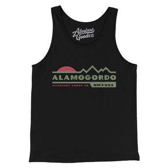 Alamogordo Mountain Sunset Men/Unisex Tank Top-Black-Allegiant Goods Co. Vintage Sports Apparel