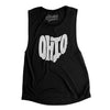 Ohio State Shape Text Women's Flowey Scoopneck Muscle Tank-Black-Allegiant Goods Co. Vintage Sports Apparel