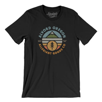 Alvord Oregon Retro Badge Men/Unisex T-Shirt-Black-Allegiant Goods Co. Vintage Sports Apparel