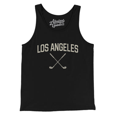 Los Angeles Golf Men/Unisex Tank Top-Black-Allegiant Goods Co. Vintage Sports Apparel