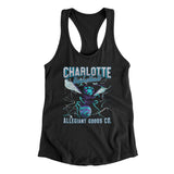 Charlotte Basketball Throwback Mascot Women's Racerback Tank-Allegiant Goods Co. Vintage Sports Apparel