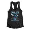 Charlotte Basketball Throwback Mascot Women's Racerback Tank-Black-Allegiant Goods Co. Vintage Sports Apparel